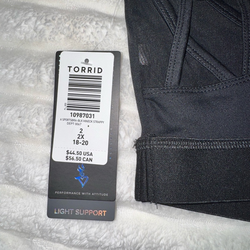 Torrid Black Mesh Back Sports Bra - Picture 3 of 3